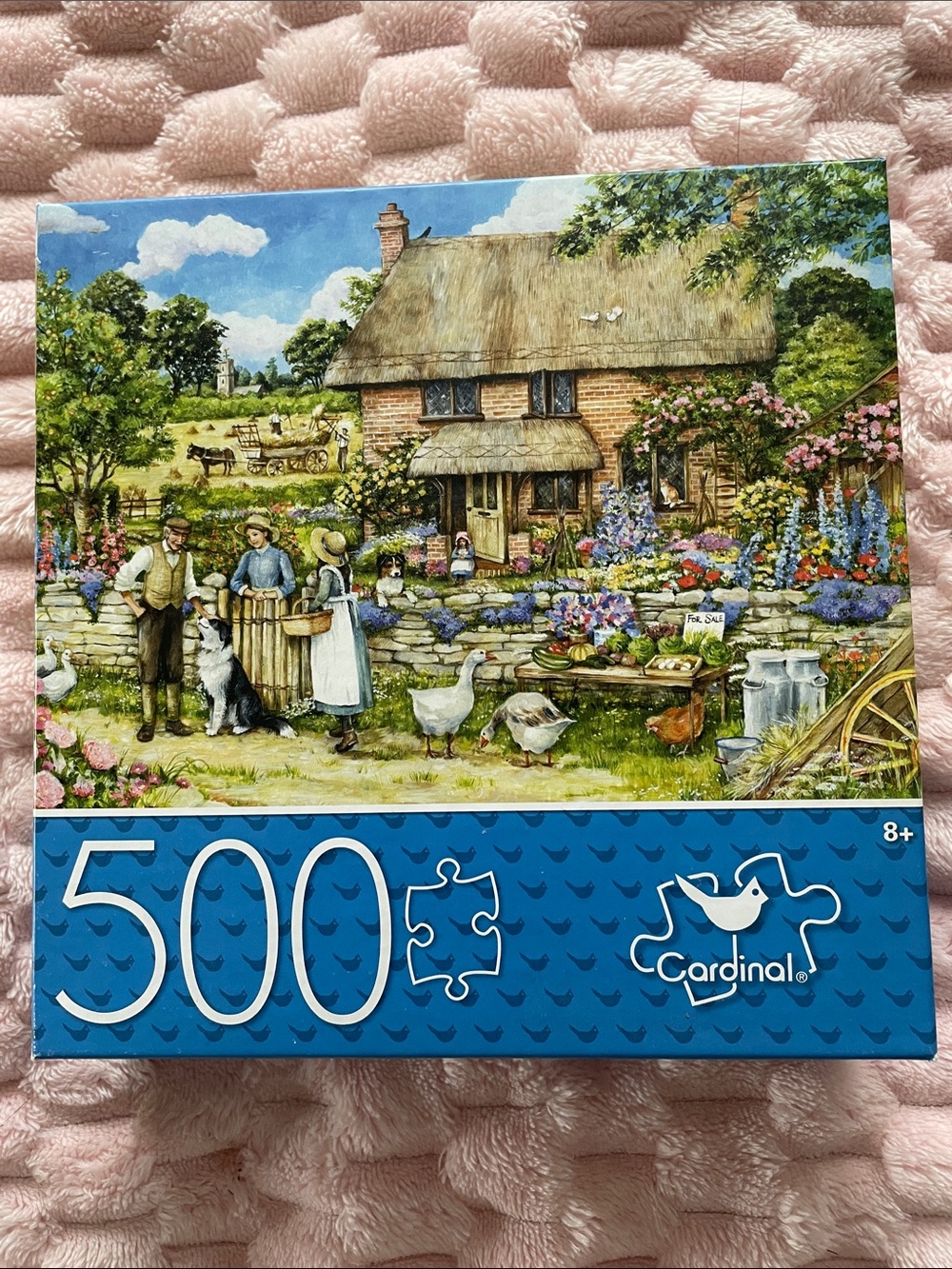 500-Piece Country Cottage Puzzle - Blue